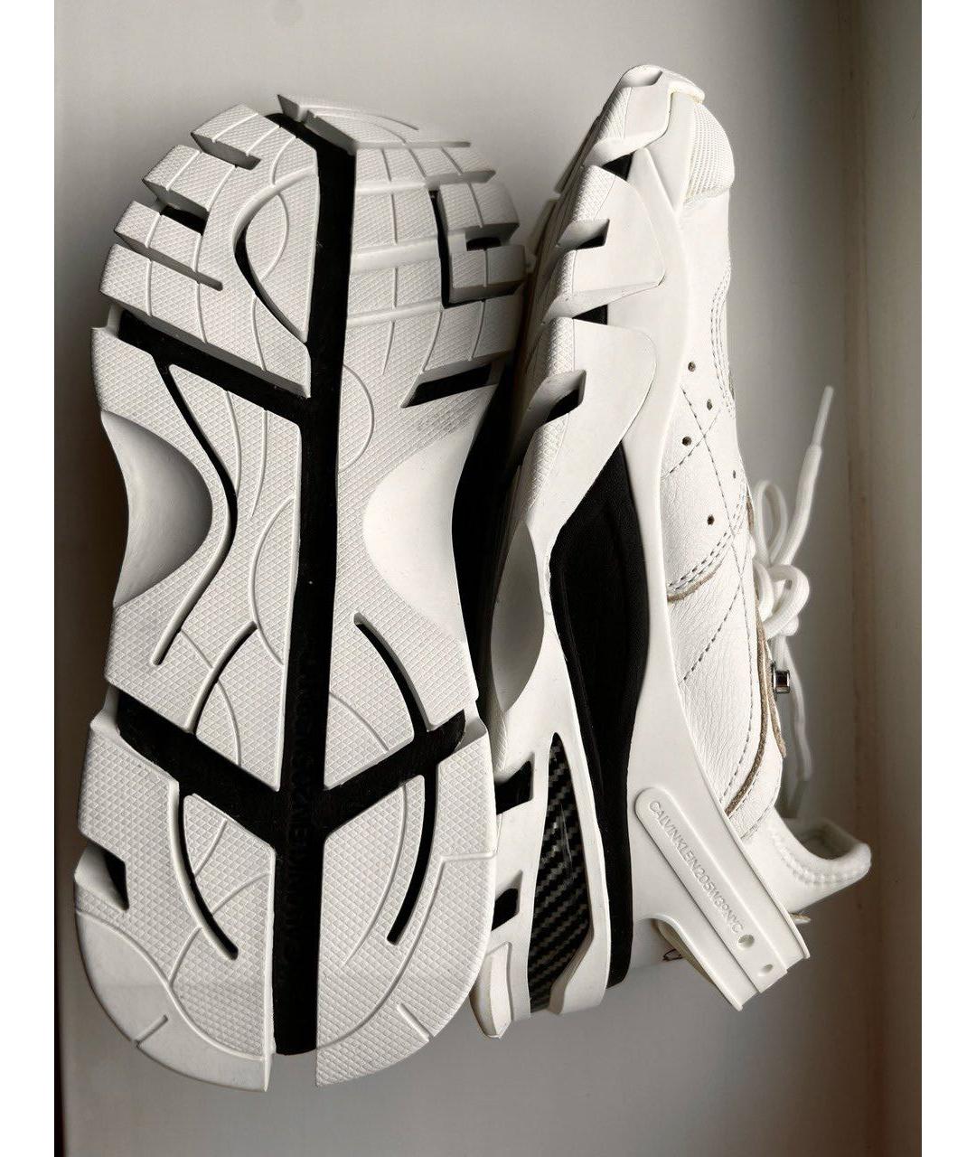 CALVIN KLEIN 205W39NYC Белые кожаные кроссовки, фото 5