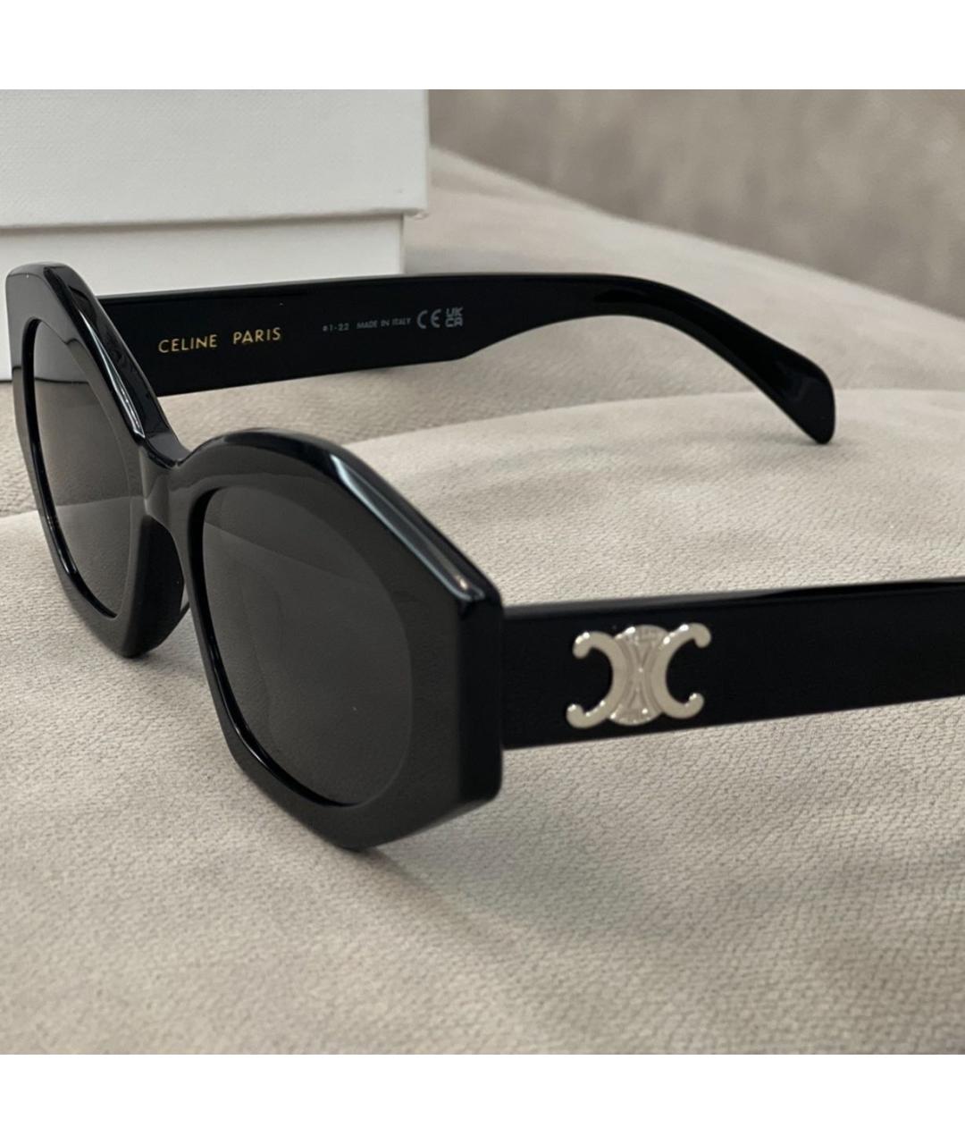 CELINE Черные пластиковые солнцезащитные очки, фото 3