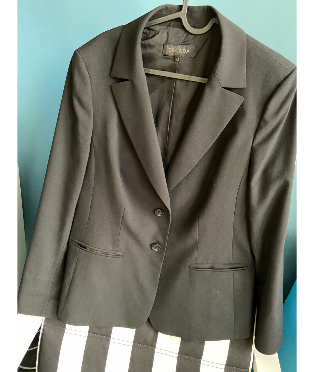 ESCADA Черный шерстяной жакет/пиджак, фото 4