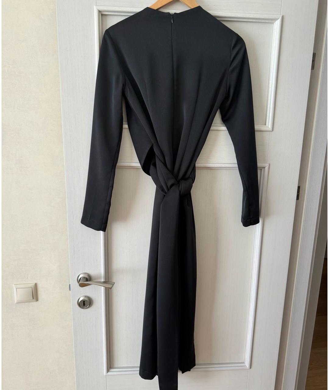 12 STOREEZ Черное атласное вечернее платье, фото 3