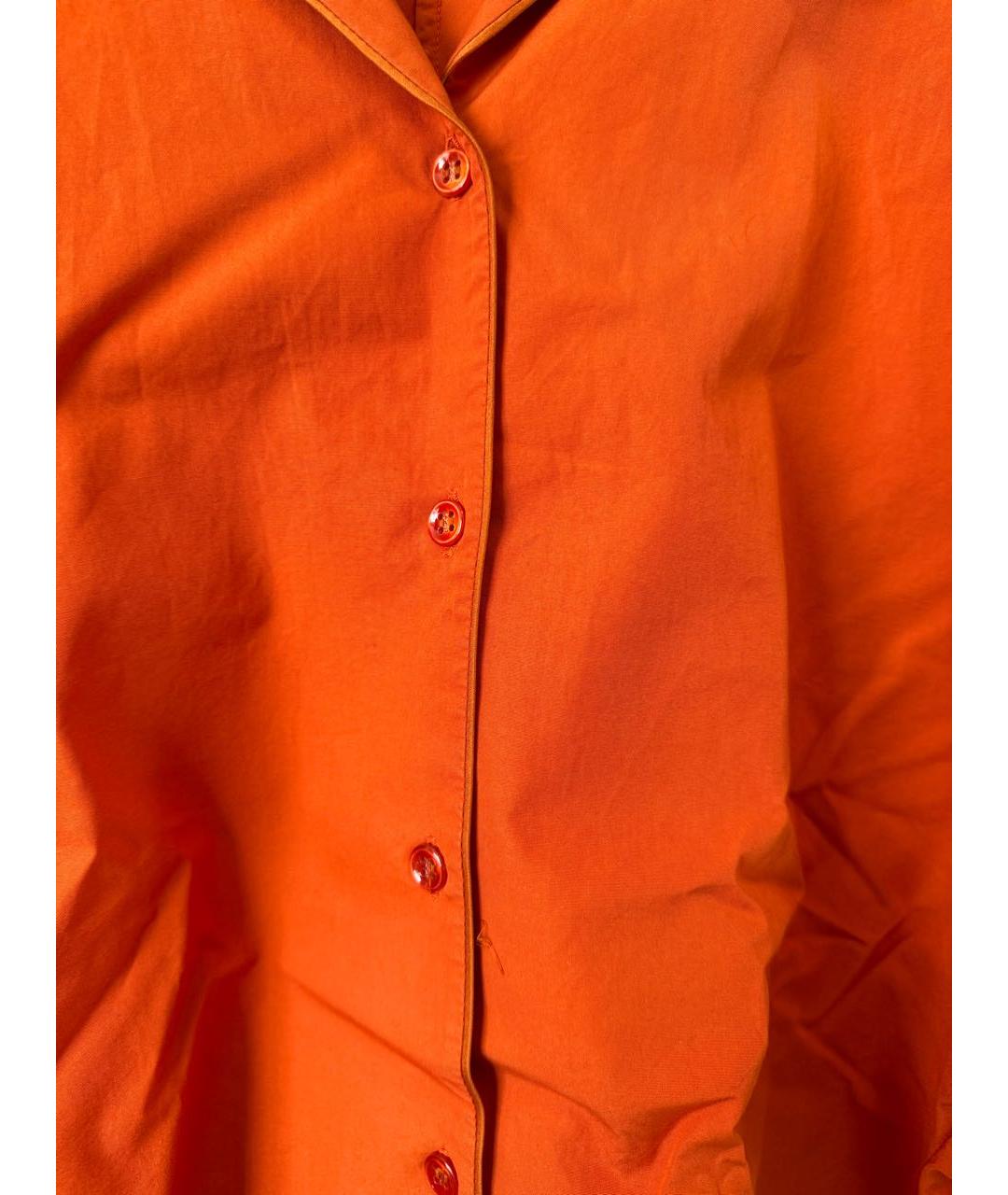 SAINT LAURENT Оранжевая хлопковая блузы, фото 2