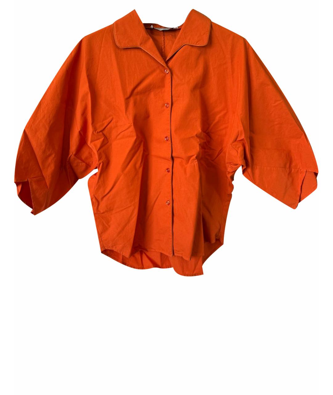 SAINT LAURENT Оранжевая хлопковая блузы, фото 1