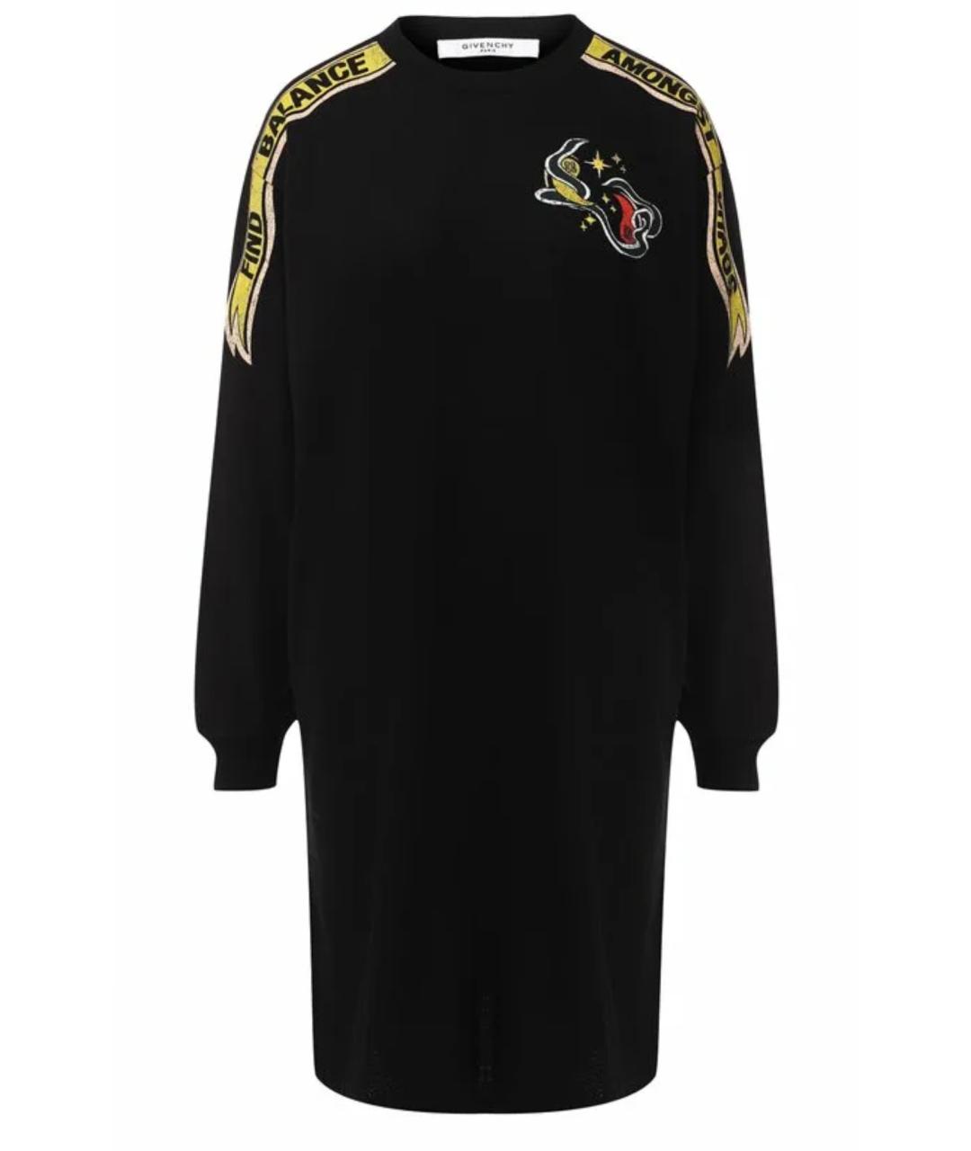 GIVENCHY Черное хлопковое повседневное платье, фото 1