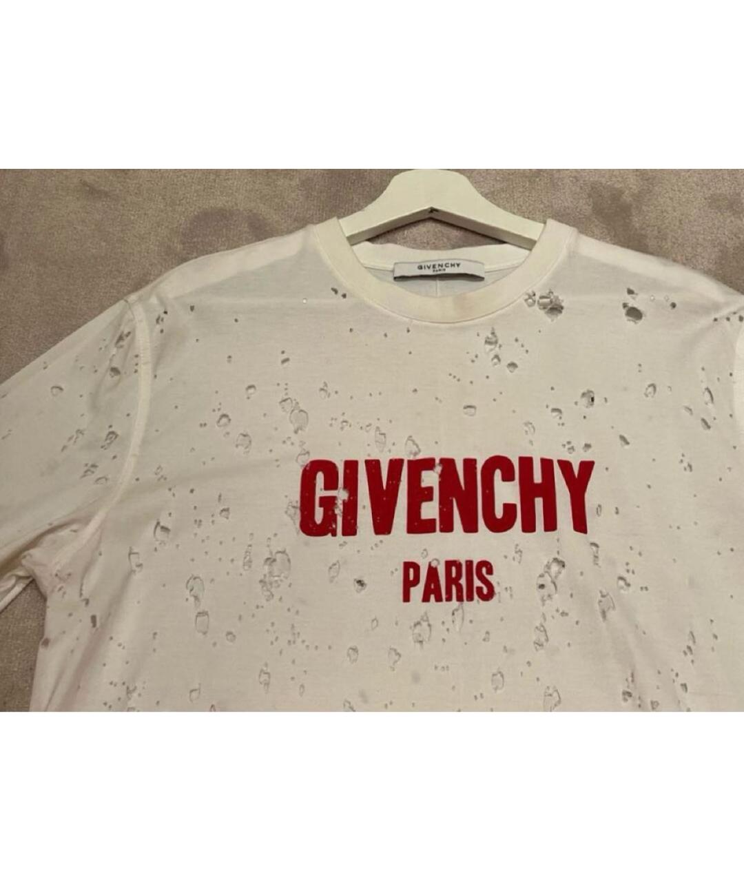 GIVENCHY Белая хлопковая футболка, фото 6