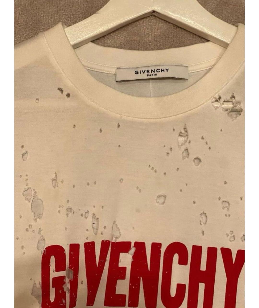 GIVENCHY Белая хлопковая футболка, фото 7