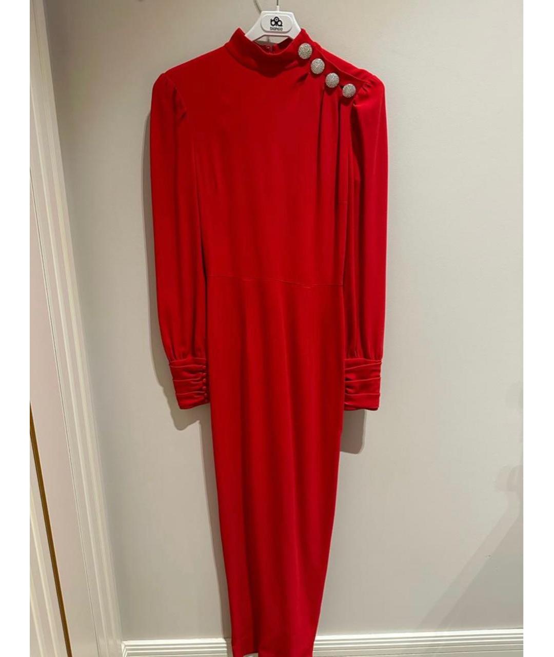 ALESSANDRA RICH Красное креповое платье, фото 5