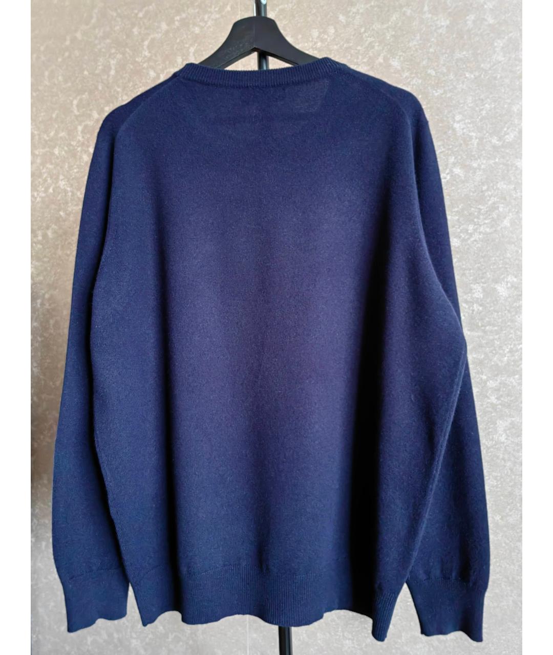 BRUNELLO CUCINELLI Темно-синий шерстяной джемпер / свитер, фото 2