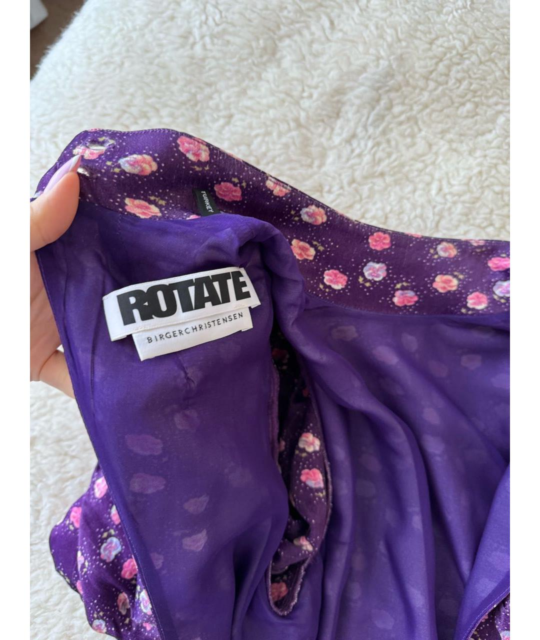 ROTATE Фиолетовое вискозное вечернее платье, фото 4