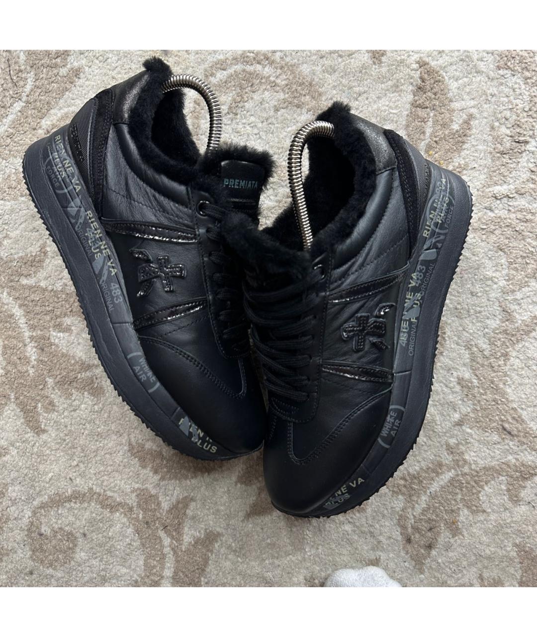 PREMIATA Черные кожаные кроссовки, фото 2