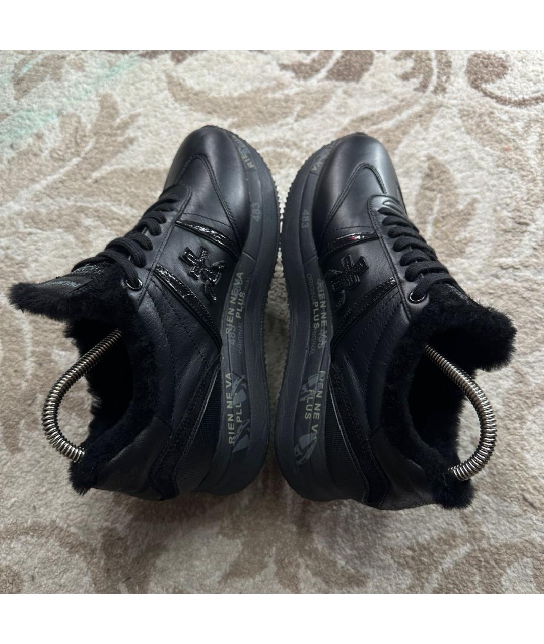 PREMIATA Черные кожаные кроссовки, фото 3