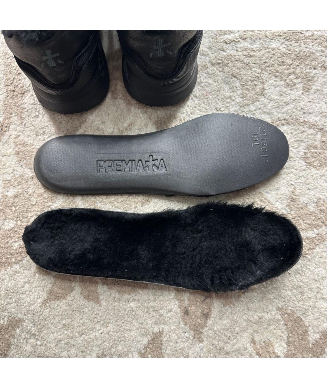 PREMIATA Черные кожаные кроссовки, фото 6