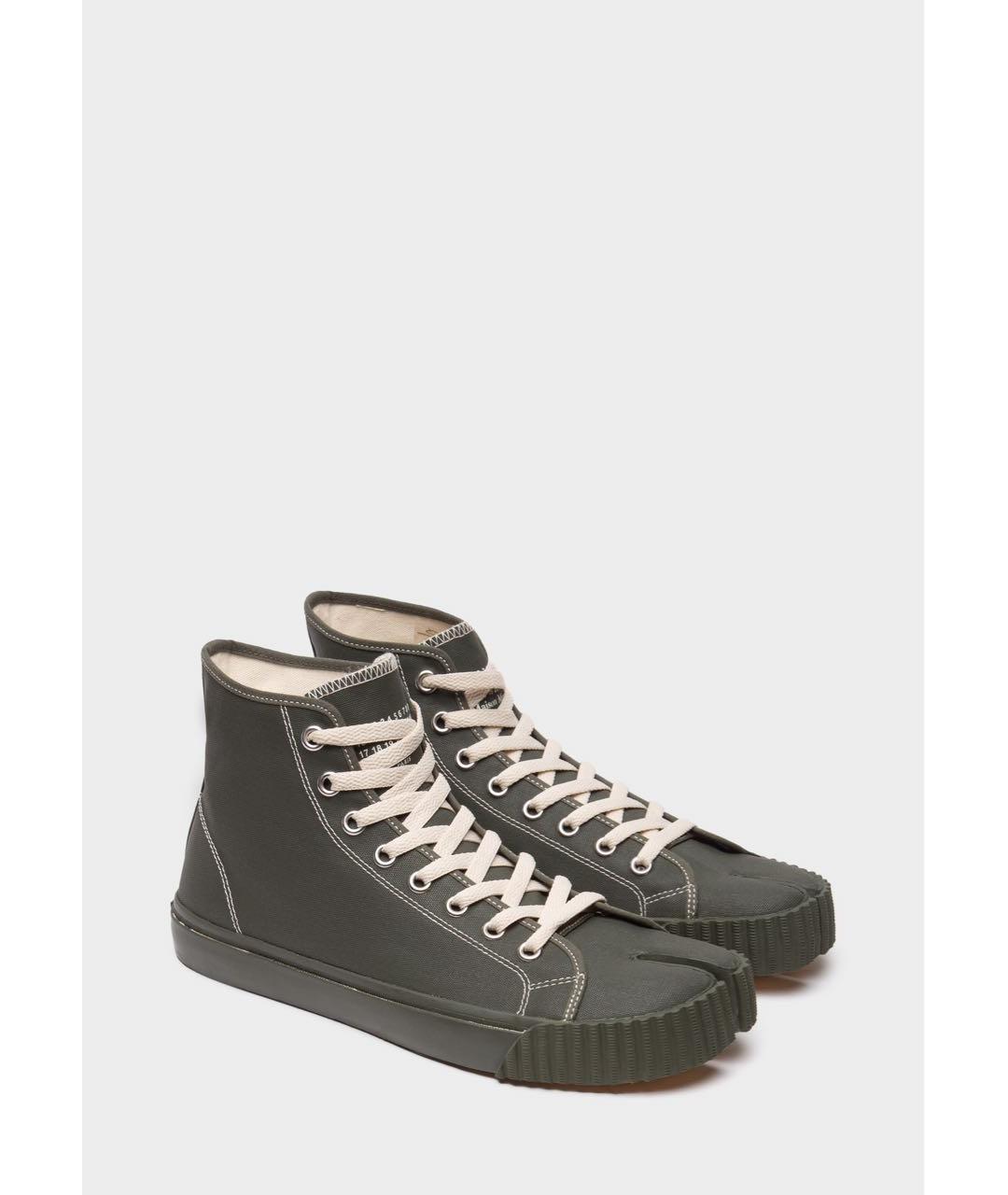 MAISON MARGIELA Зеленые кеды, фото 2