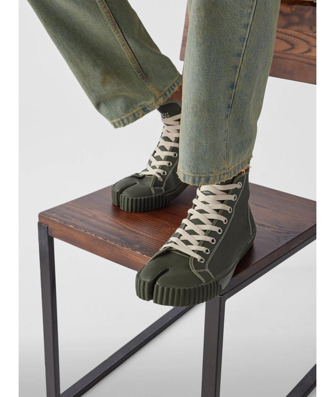 MAISON MARGIELA Зеленые кеды, фото 6