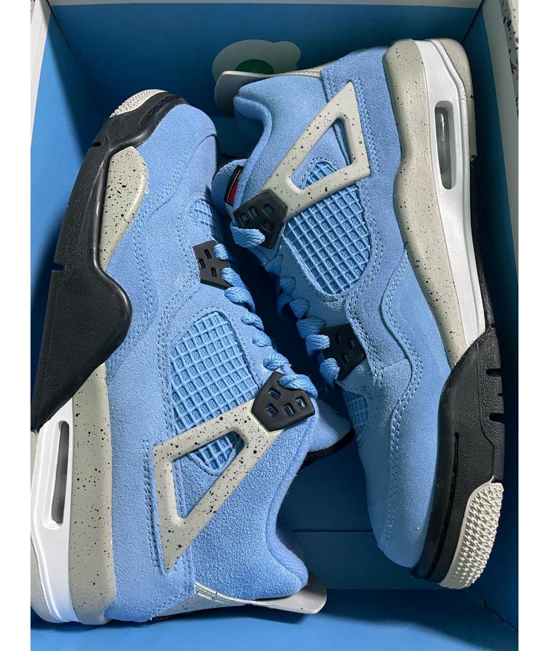 JORDAN Голубые замшевые кроссовки, фото 2