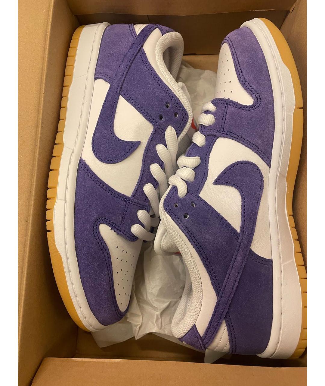 NIKE Фиолетовые замшевые низкие кроссовки / кеды, фото 2