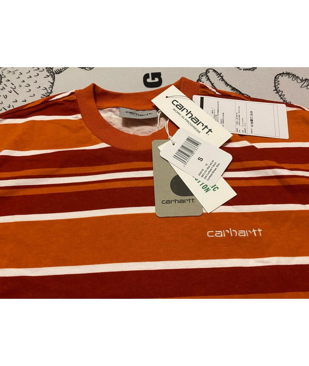CARHARTT Оранжевая хлопковая футболка, фото 2