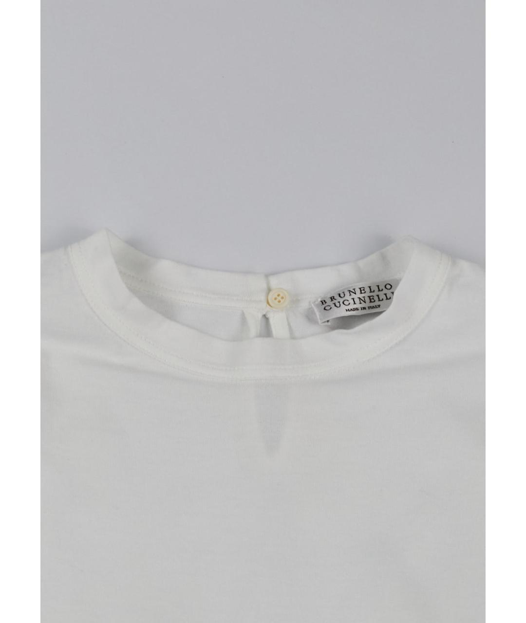 BRUNELLO CUCINELLI Белая хлопковая рубашка/блузка, фото 4