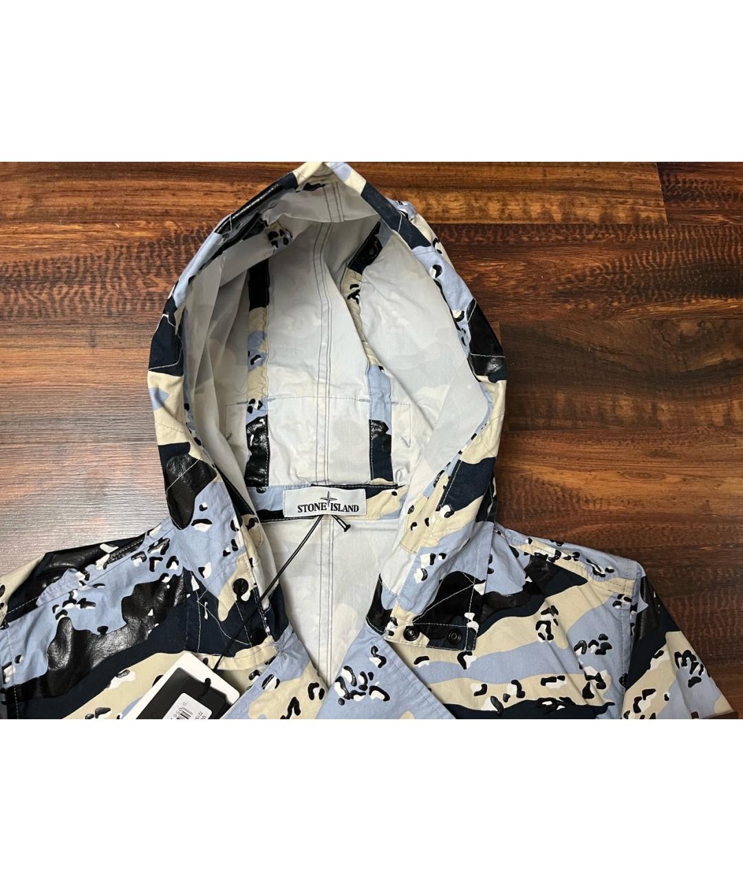 STONE ISLAND Голубая хлопковая куртка, фото 4