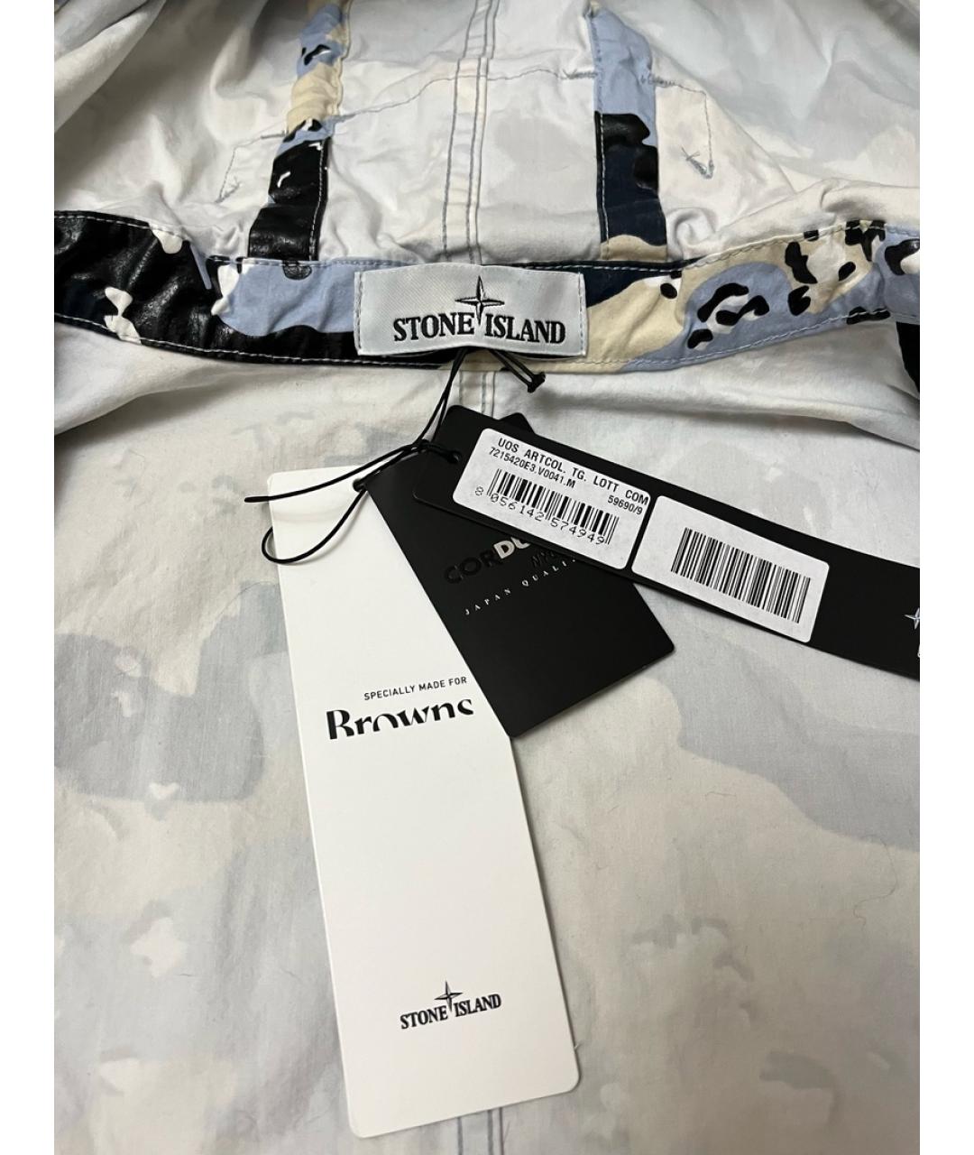 STONE ISLAND Голубая хлопковая куртка, фото 5