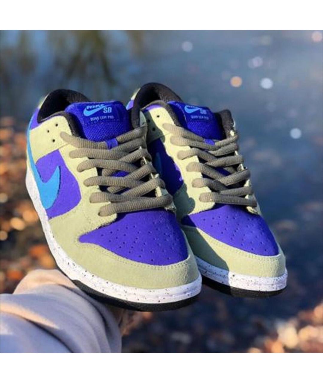 NIKE Хаки замшевые низкие кроссовки / кеды, фото 2