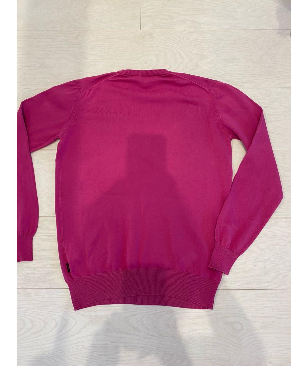 ARMANI COLLEZIONI Розовый хлопковый джемпер / свитер, фото 2