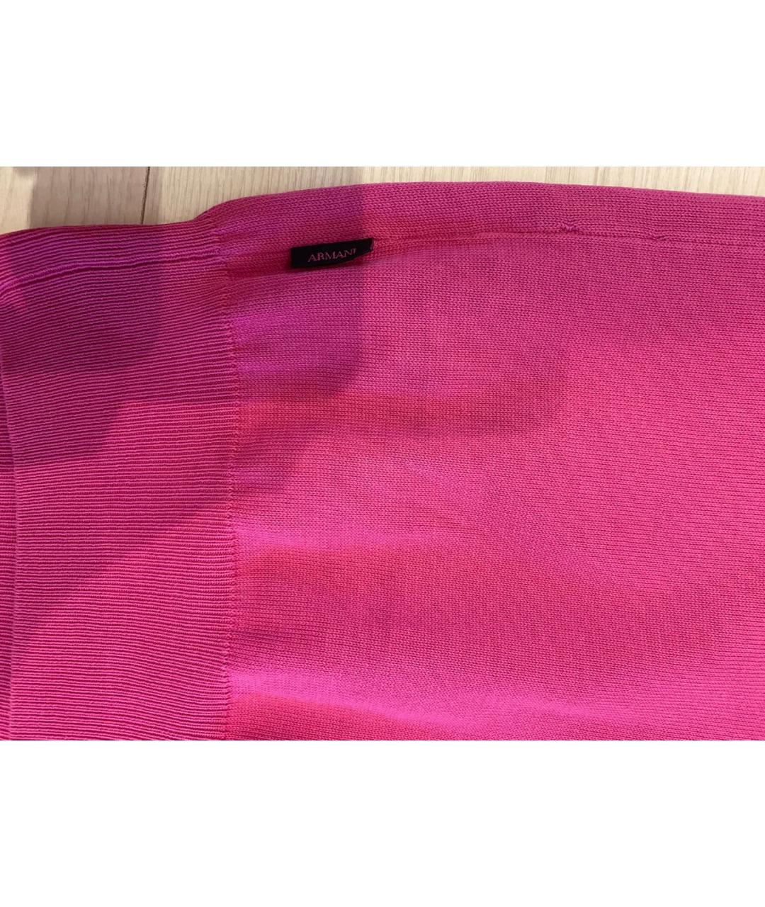 ARMANI COLLEZIONI Розовый хлопковый джемпер / свитер, фото 4