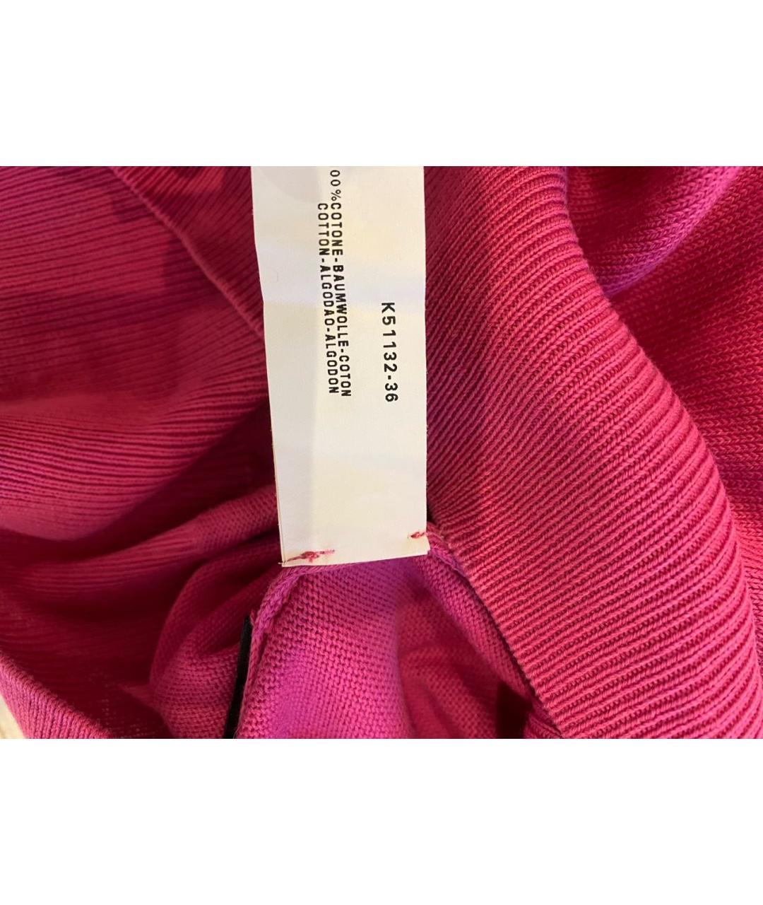 ARMANI COLLEZIONI Розовый хлопковый джемпер / свитер, фото 6