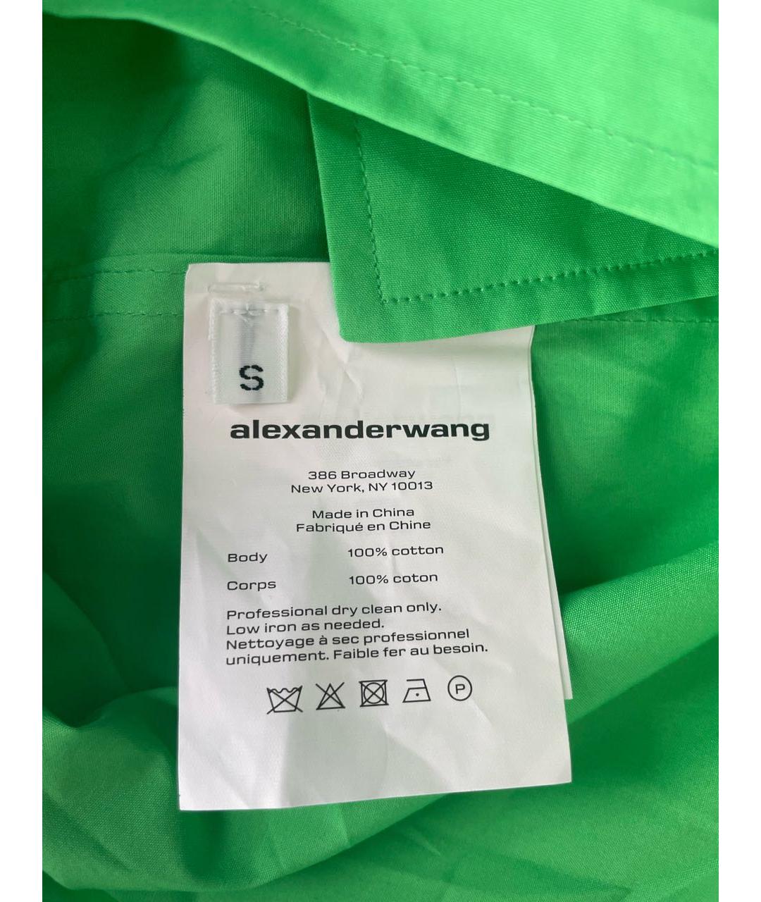 T BY ALEXANDER WANG Зеленые хлопковые шорты, фото 8