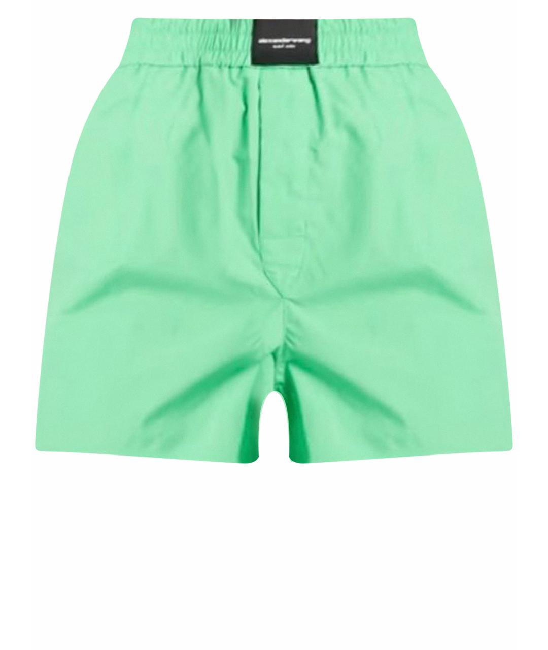 T BY ALEXANDER WANG Зеленые хлопковые шорты, фото 1