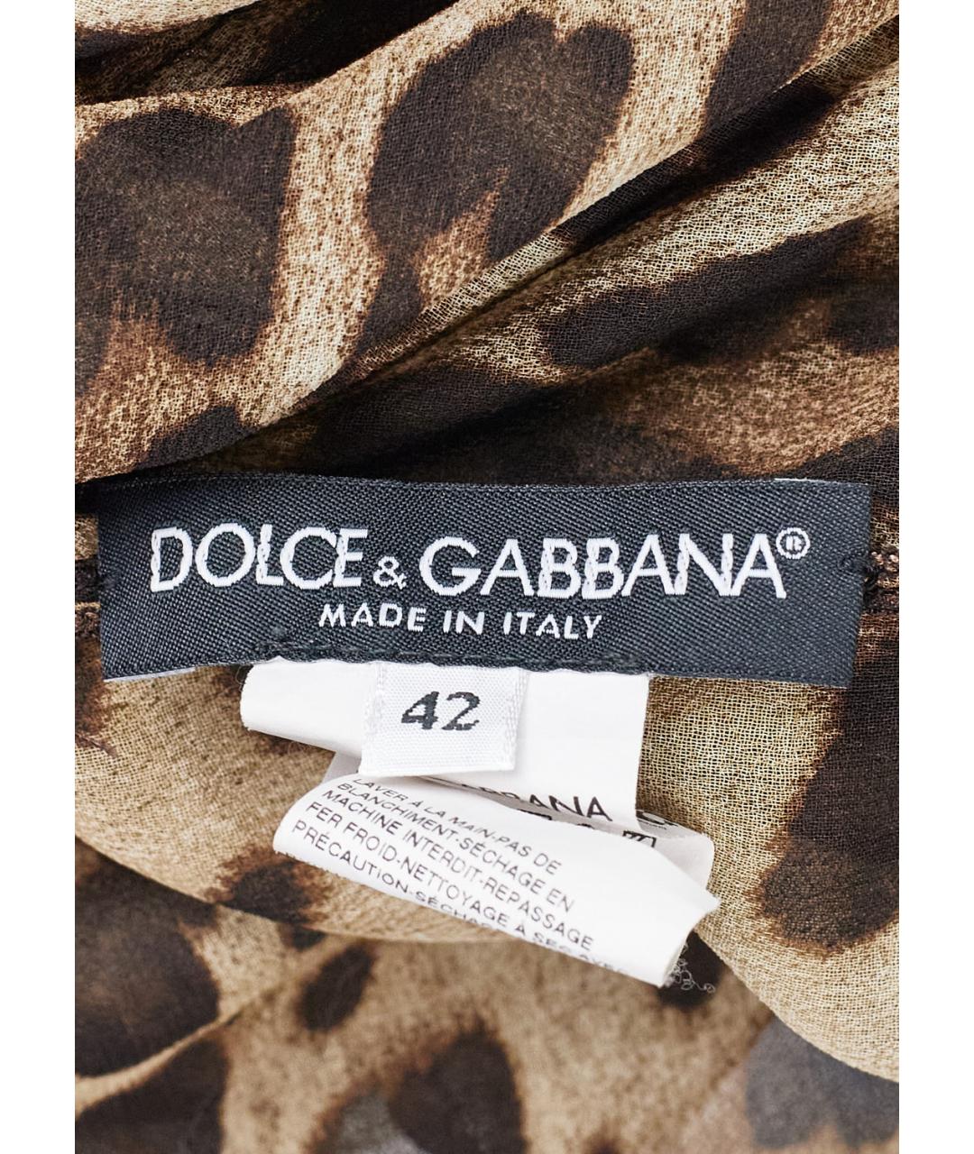 DOLCE&GABBANA Коричневая полиэстеровая туника, фото 3