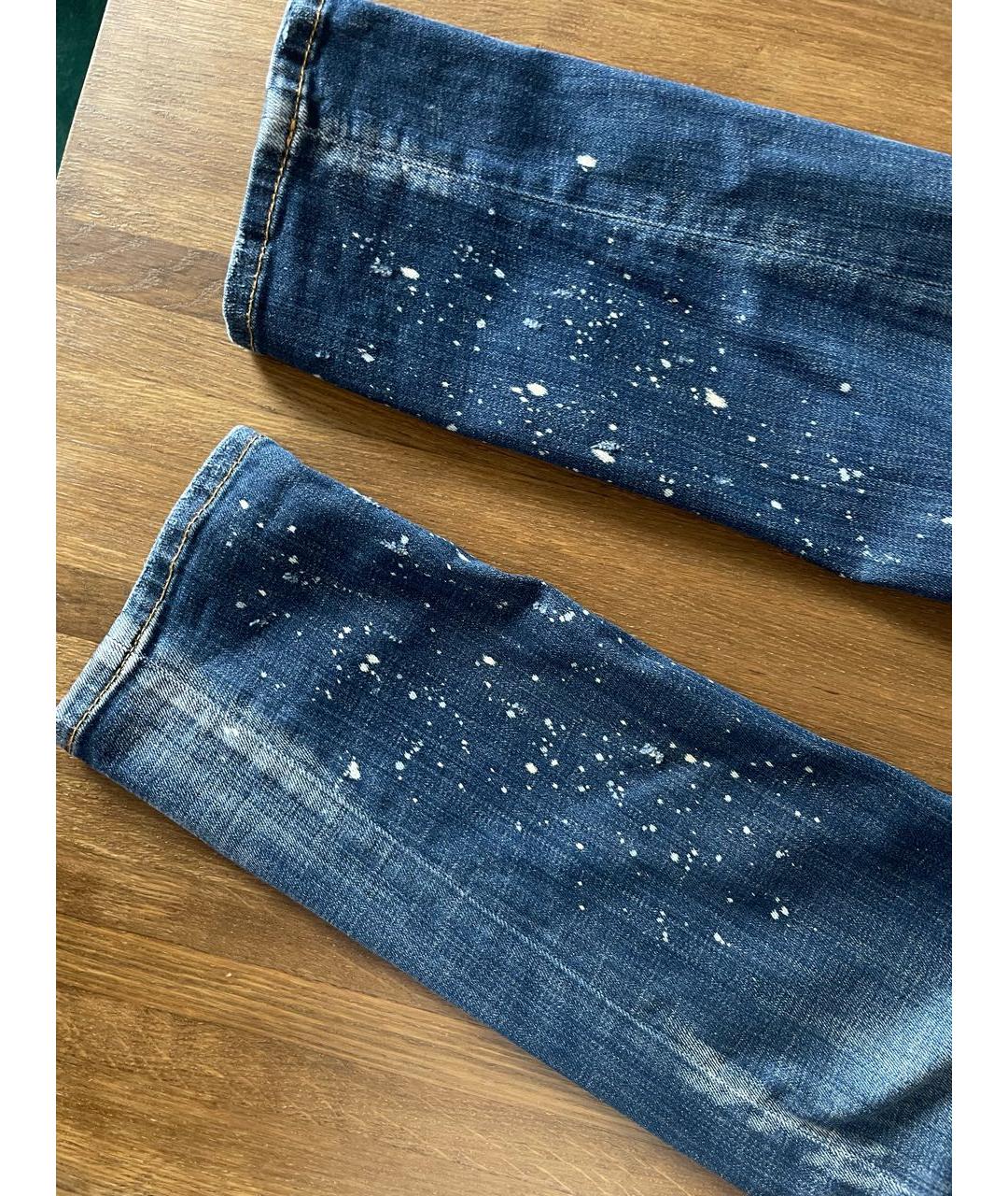 DSQUARED2 Темно-синие хлопковые джинсы скинни, фото 5