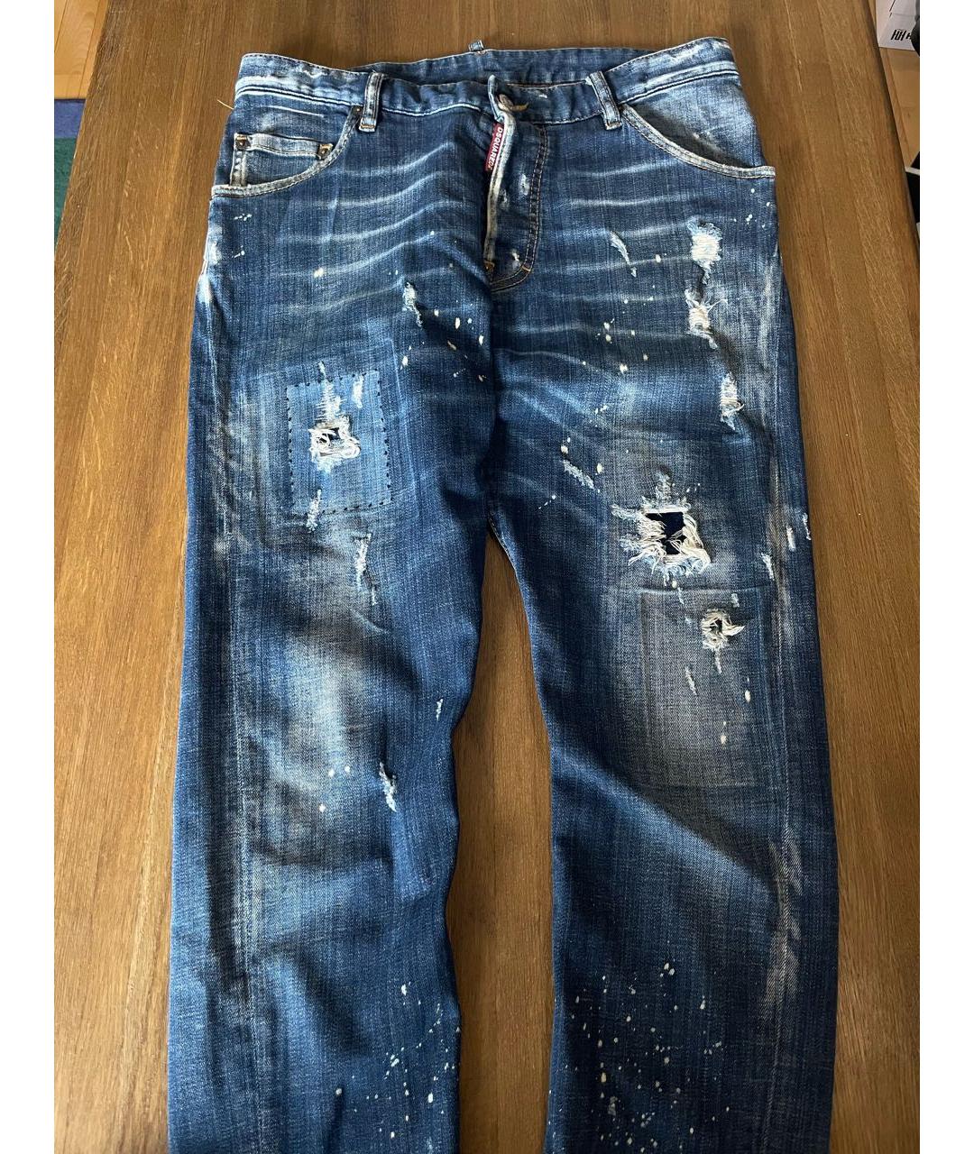 DSQUARED2 Темно-синие хлопковые джинсы скинни, фото 3