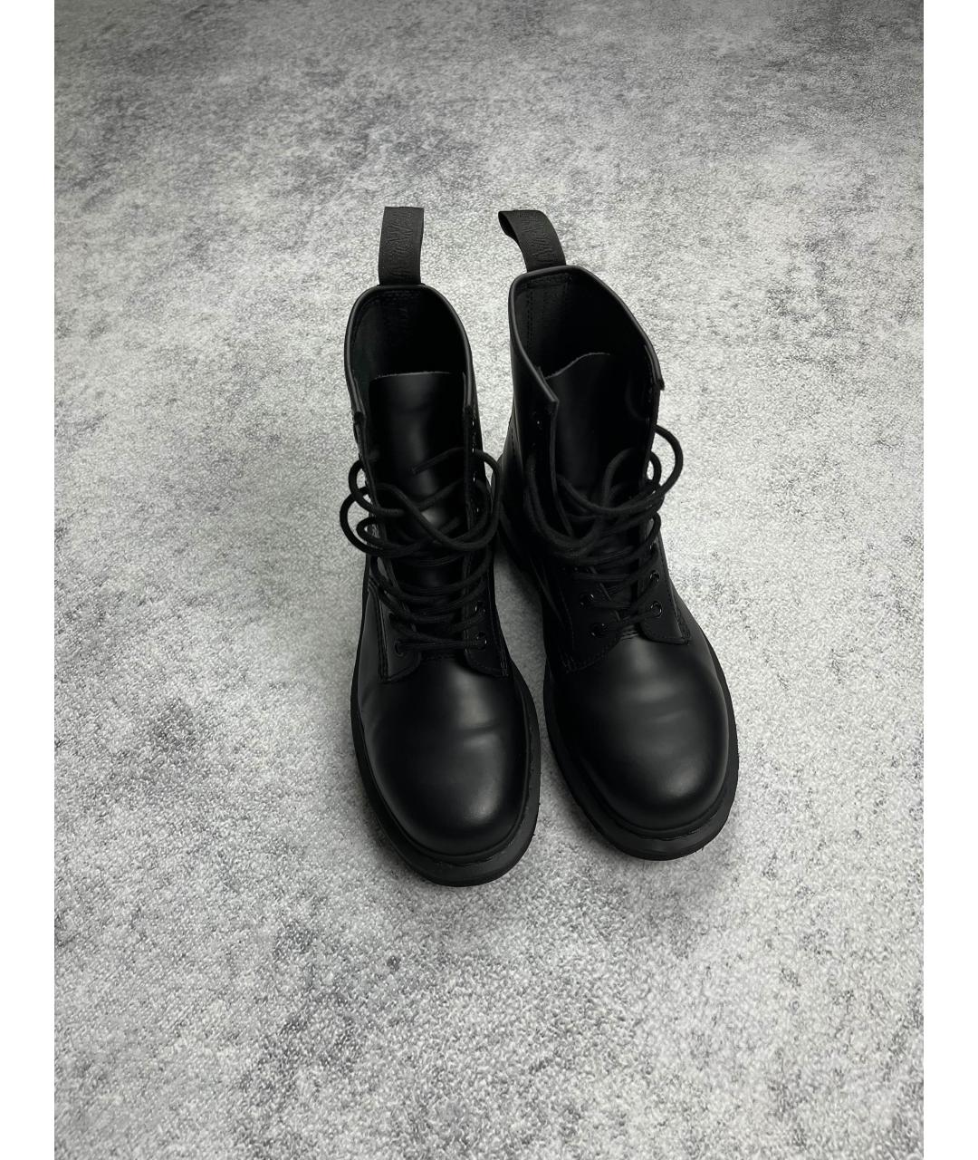 DR. MARTENS Черные кожаные высокие ботинки, фото 3