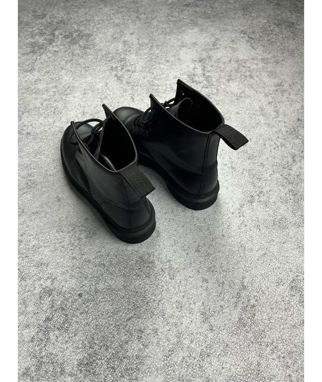 DR. MARTENS Черные кожаные высокие ботинки, фото 4