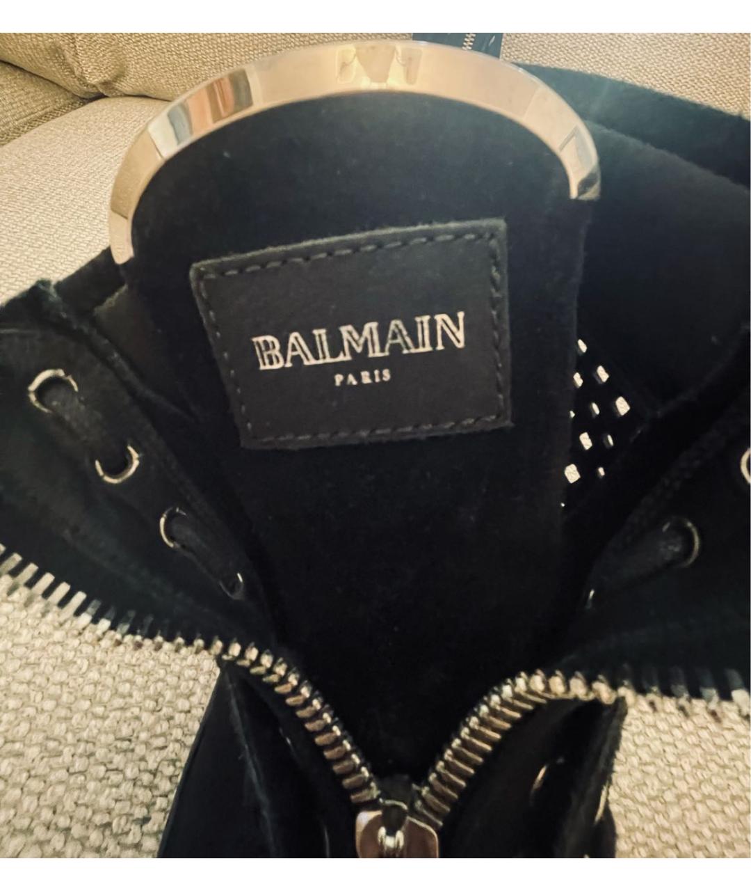 BALMAIN Черные замшевые ботинки, фото 6