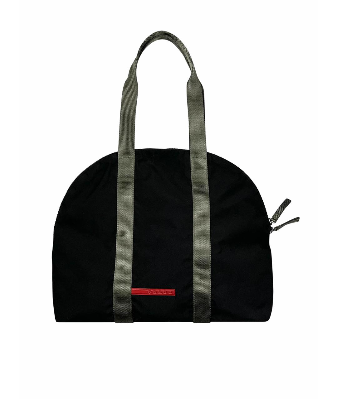 PRADA Черная сумка с короткими ручками из искусственной кожи, фото 1