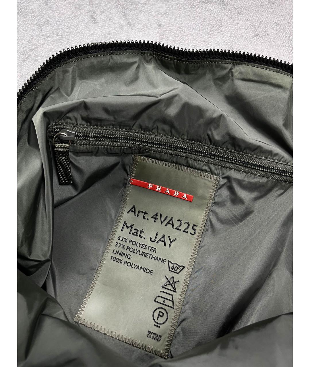 PRADA Черная сумка с короткими ручками из искусственной кожи, фото 7