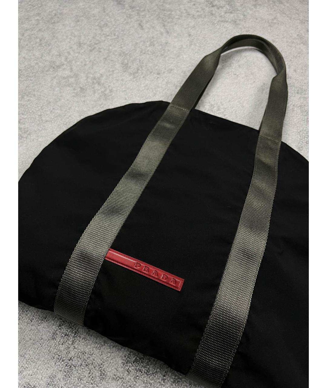 PRADA Черная сумка с короткими ручками из искусственной кожи, фото 3