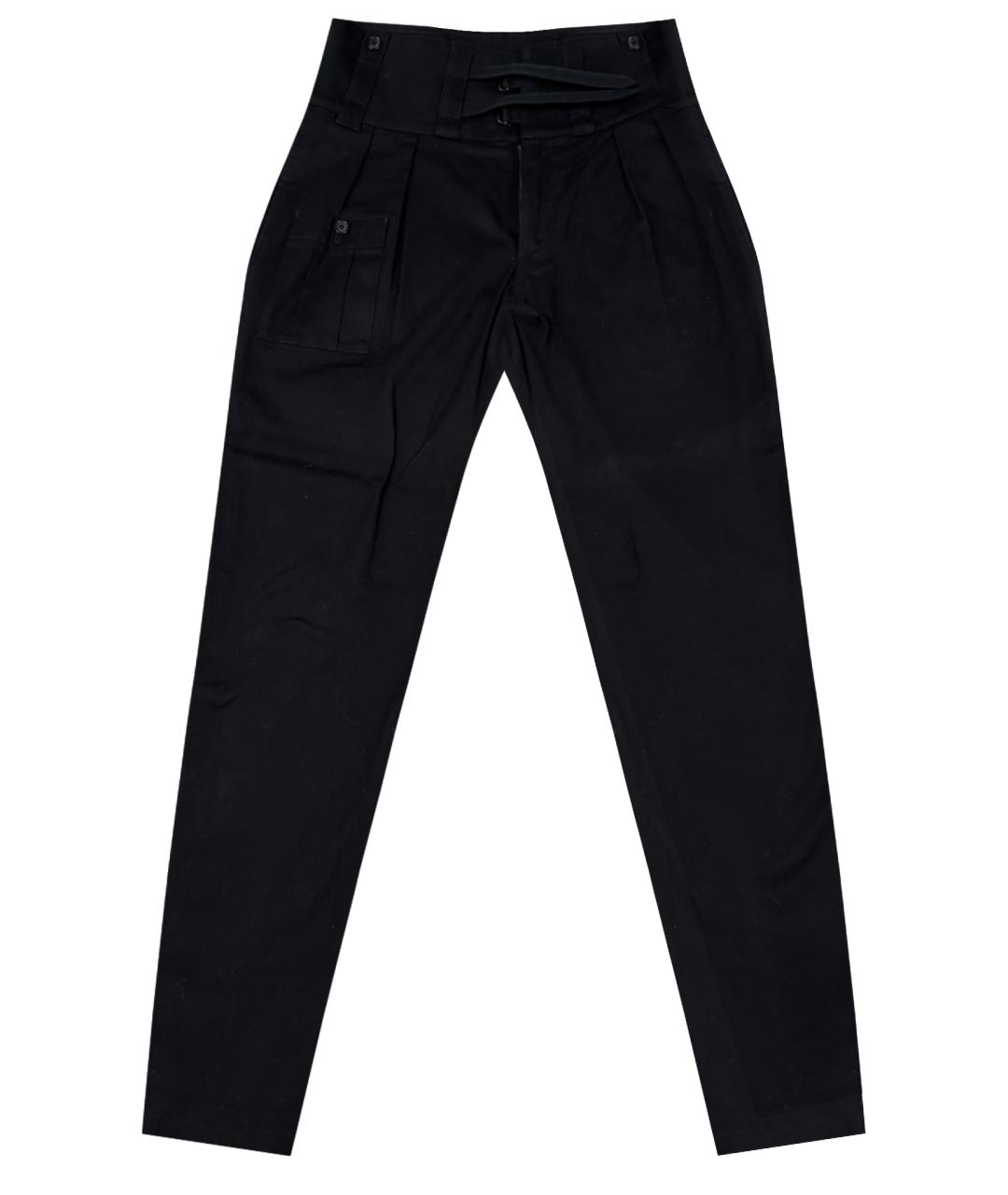 DOLCE&GABBANA Черные хлопковые брюки чинос, фото 1
