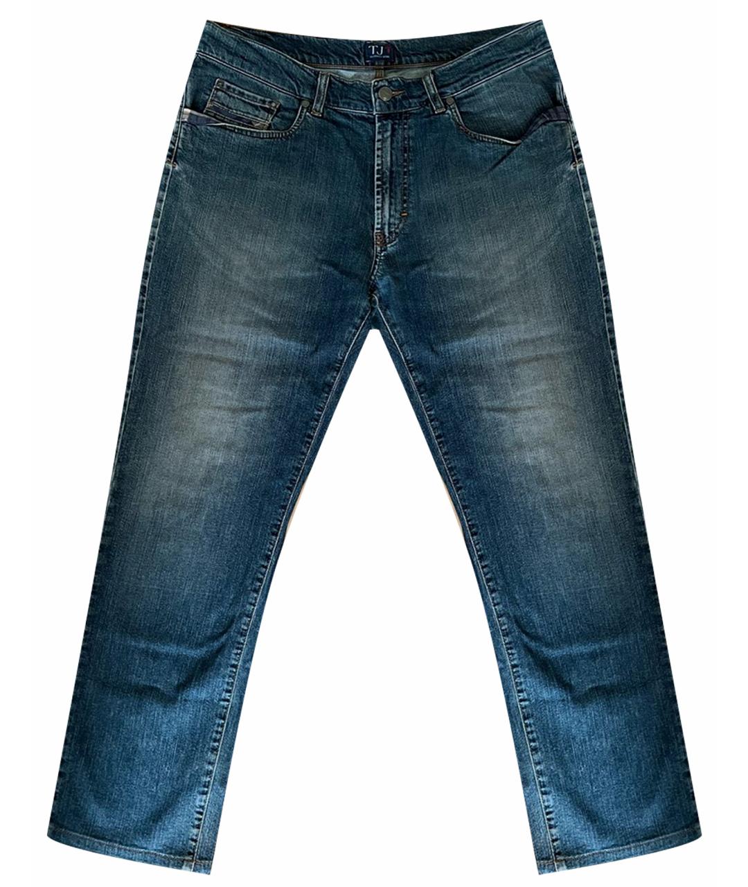 TRUSSARDI JEANS Темно-синие хлопковые прямые джинсы, фото 1