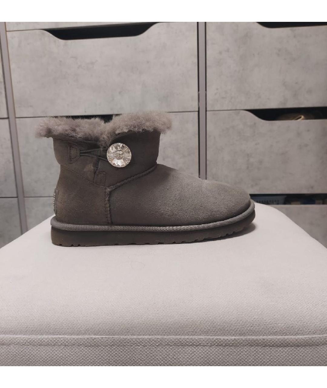 UGG AUSTRALIA Серые замшевые ботинки, фото 7