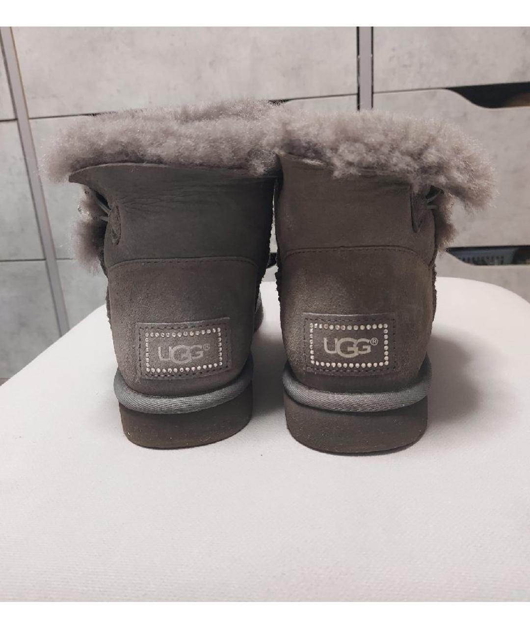 UGG AUSTRALIA Серые замшевые ботинки, фото 4