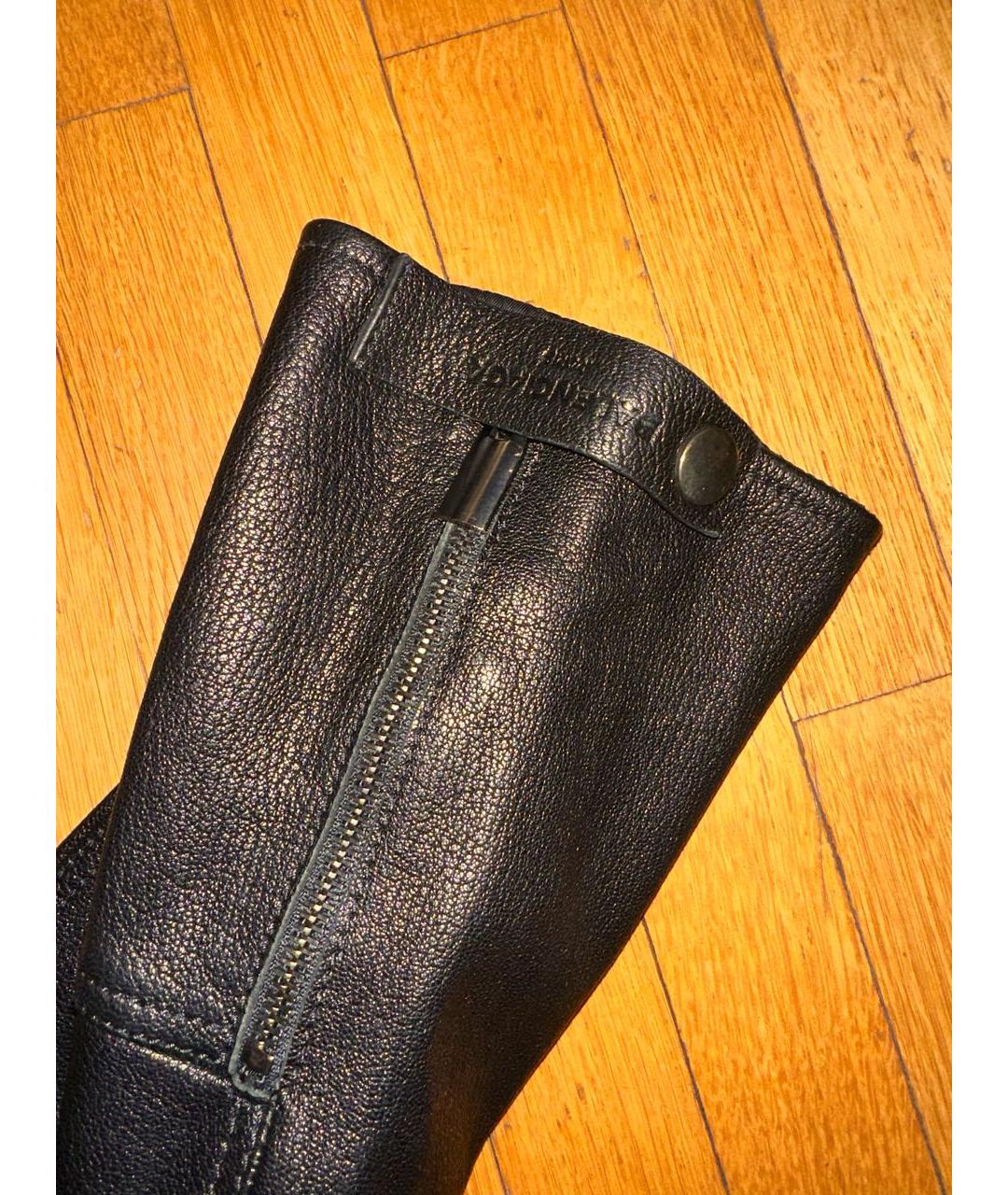 BALENCIAGA Черные кожаные повседневные брюки, фото 5