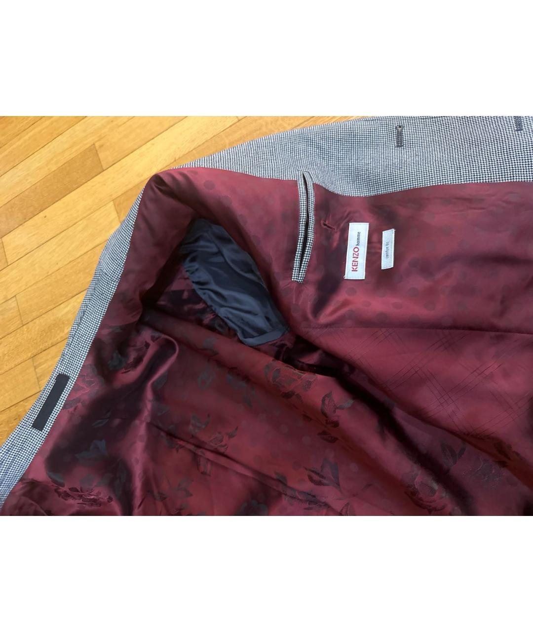 KENZO Серый шерстяной пиджак, фото 3