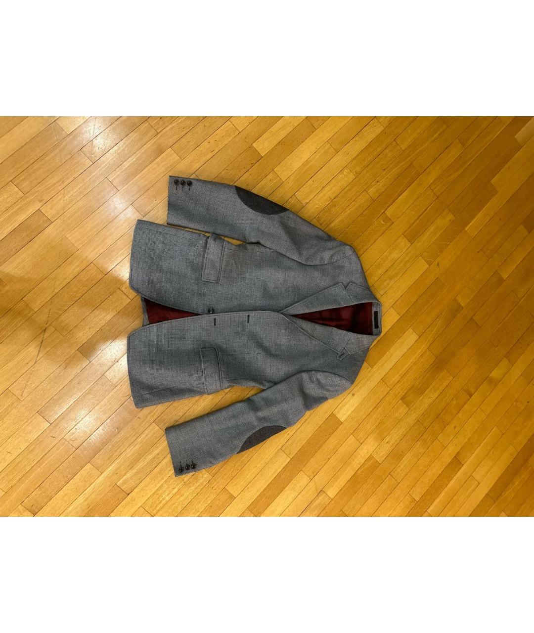 KENZO Серый шерстяной пиджак, фото 5