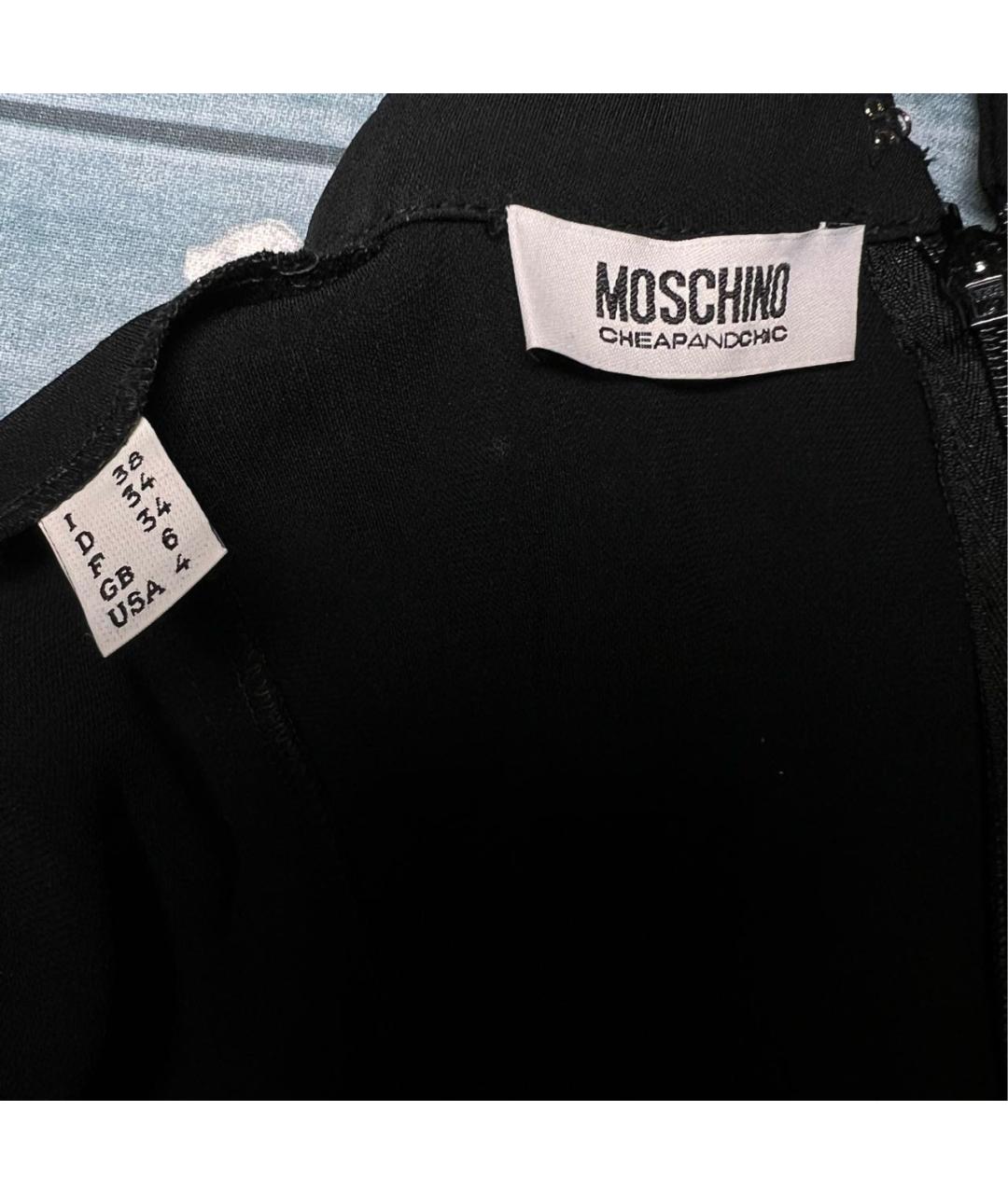 MOSCHINO Черная вискозная блузы, фото 4