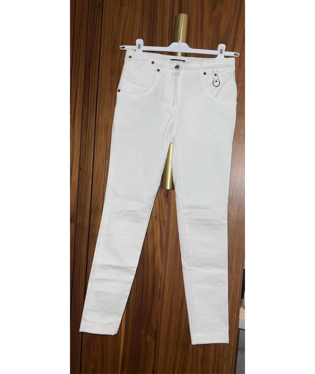 LOUIS VUITTON PRE-OWNED Белые хлопковые прямые джинсы, фото 9
