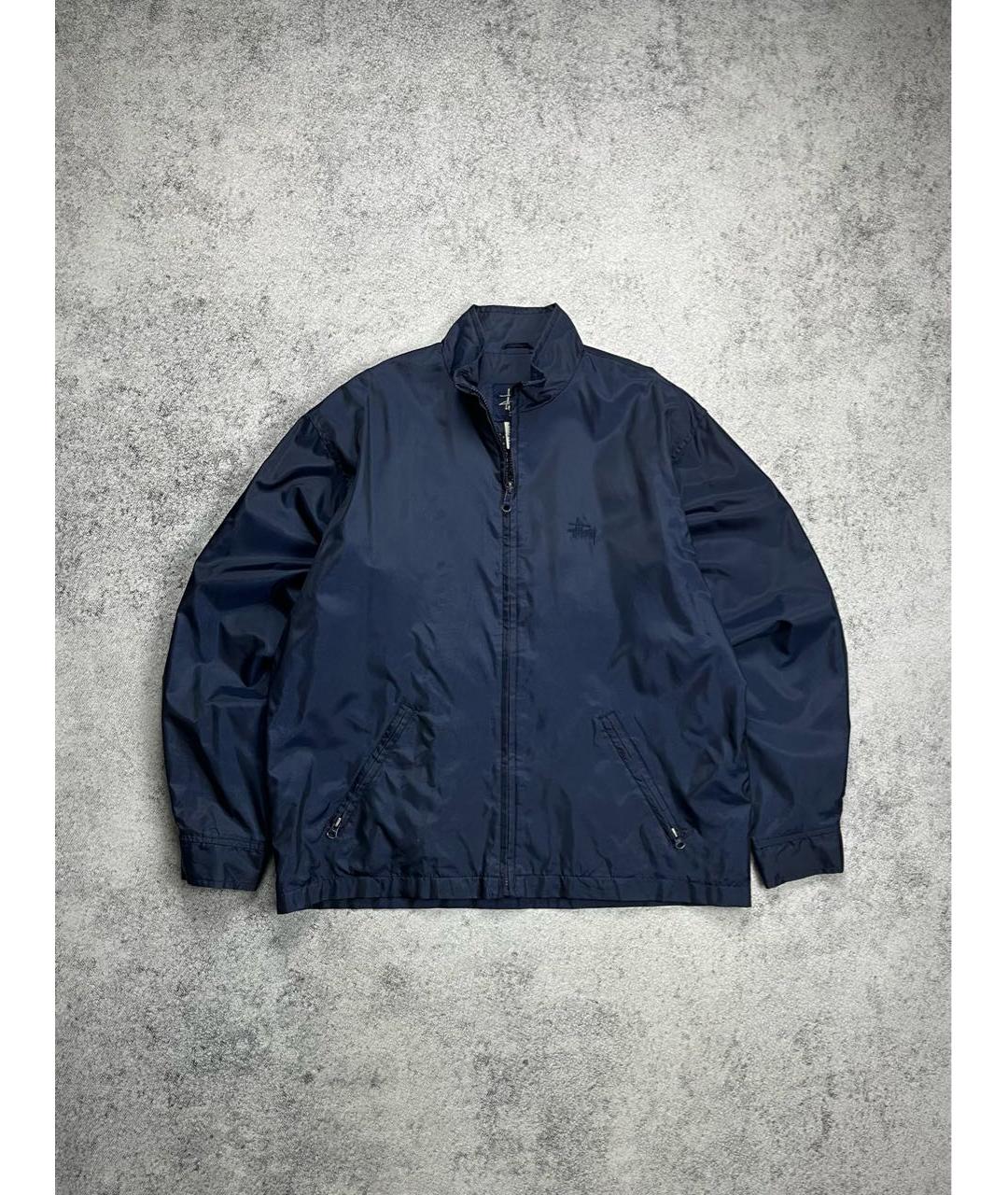 STUSSY Темно-синяя синтетическая куртка, фото 7
