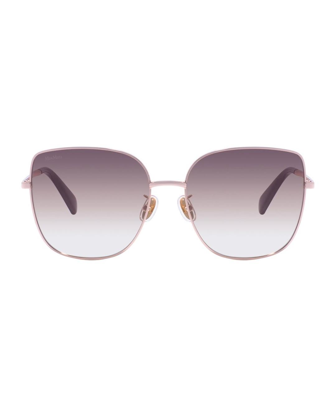 MAX MARA Розовые металлические солнцезащитные очки, фото 1