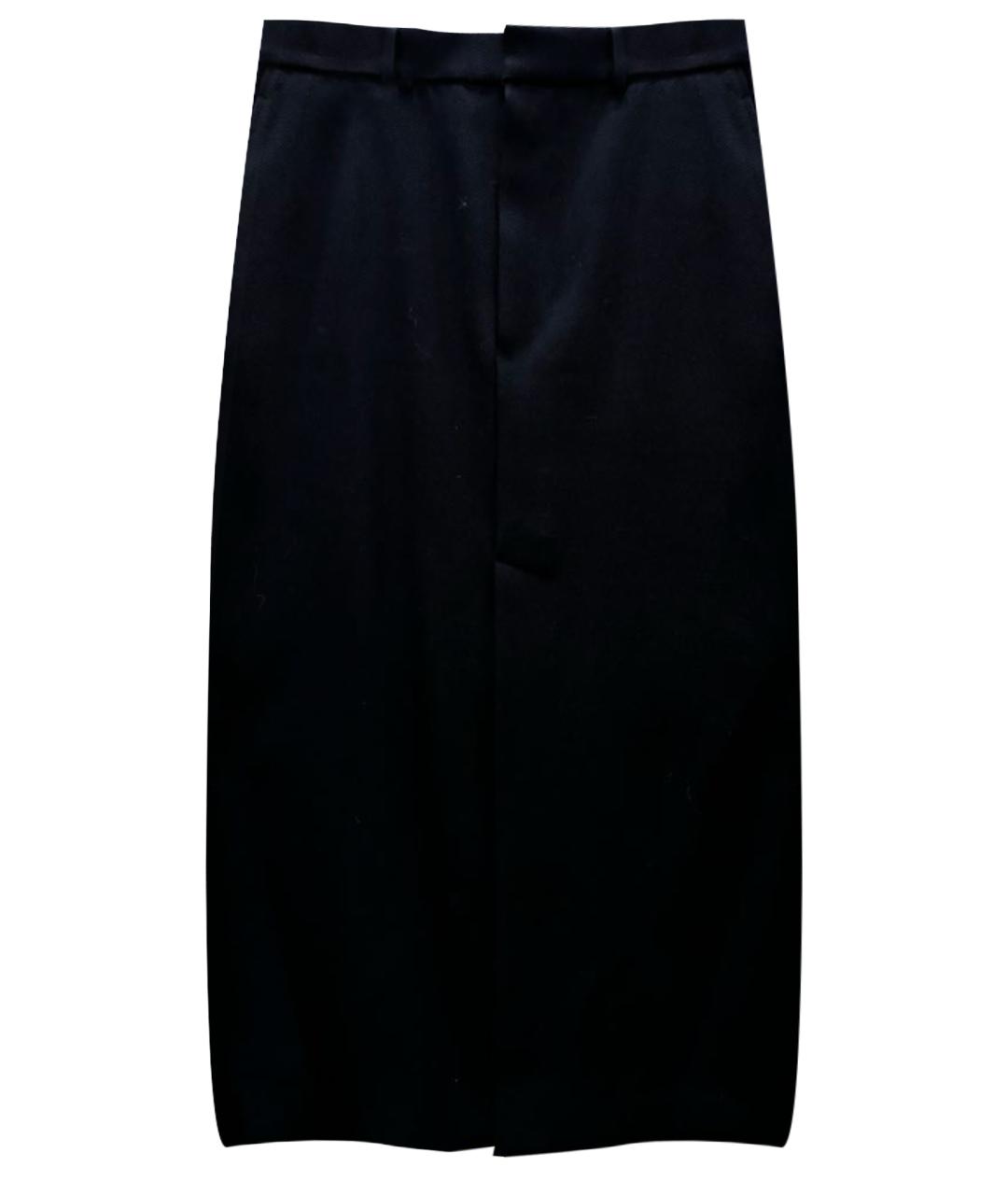 AMI Черная шерстяная юбка миди, фото 1
